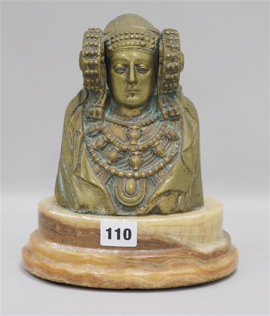 A Spanish bust of Egyptian figure height 22cm